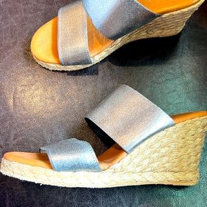 Gorgeous pewter espadrilles